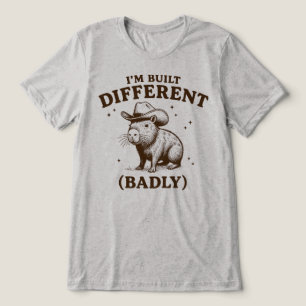Camiseta Construído De Forma Diferente e Ruim Capivara Caub