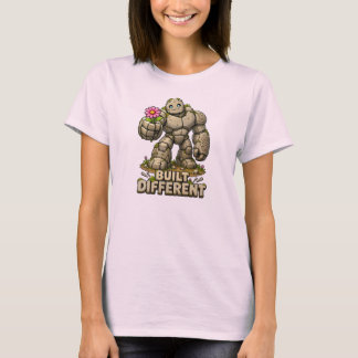 Camiseta Construído Diferente Golem de Pedra Fofo Humor Fan