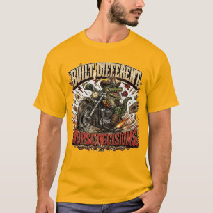 Camiseta Construído Diferente Humor de Cowboy de Piores Dec