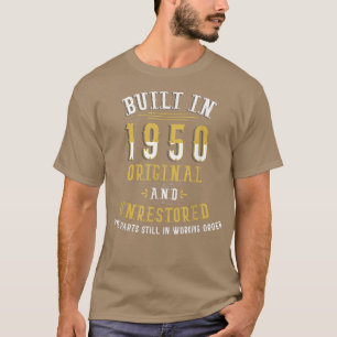 Camiseta Construído Em 1950 Original Inrestaurado Humor Fun