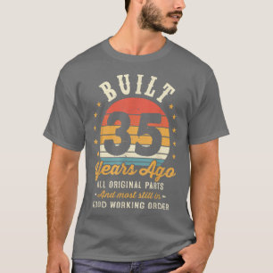 Camiseta Construído há 35 anos, velha Vintage, 35 anos, eng