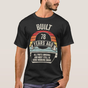Camiseta Construído há 78 anos, engraçado, 78º aniversário 