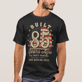 Camiseta Construído há 85 anos atrás Piada de 85º Aniversár