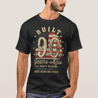 Camiseta Construído há 90 Anos Feliz 90º Aniversário EUA