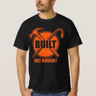 Camiseta Construído Não Comprado Presente de Colarinho Azul
