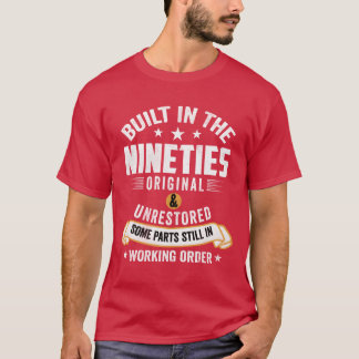 Camiseta Construído nos Anos 90 90 anos Presente de anivers