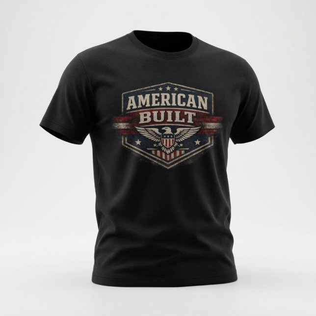 Camiseta Construído nos EUA Antigo (Criador carregado)