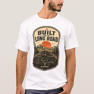 Camiseta Construído para a Longa Estrada – Anúncio de Moto