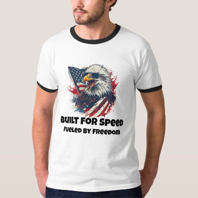 Camiseta Construído para a Velocidade. Alimentado pela Libe (Frente)
