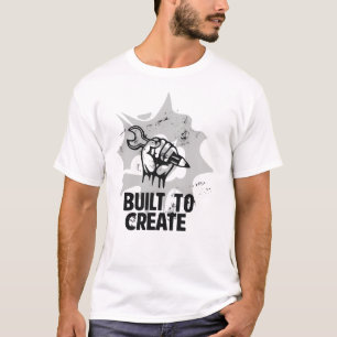 Camiseta Construído para Criar