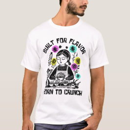 Camiseta Construído Para Sabor Nascido Para Crocar