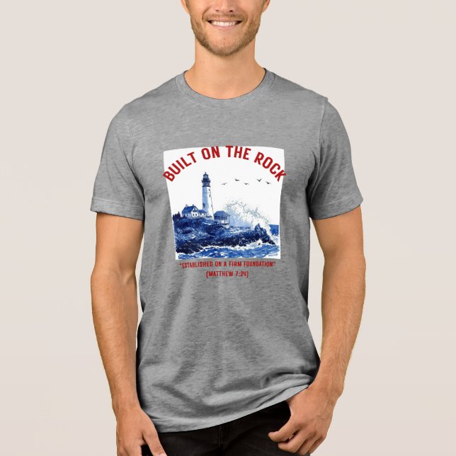 Camiseta Construído sobre A Rocha (Frente)