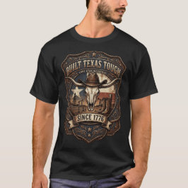 Camiseta Construído Texas Resistente Desde 1776 Torre de Pe