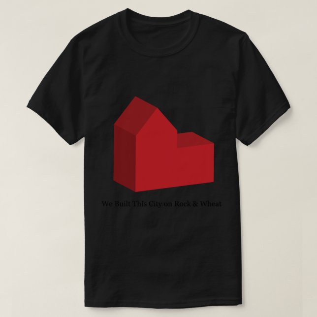 Camiseta Construímos esta cidade no Rock &amp; Trigo Clássi (Frente do Design)