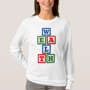 Camiseta Construindo Bloco de Riqueza por Bloqueio da Liber