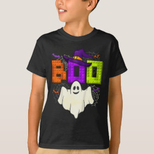Camiseta Construindo Bricks Boo Halloween Ghost Witold Grou
