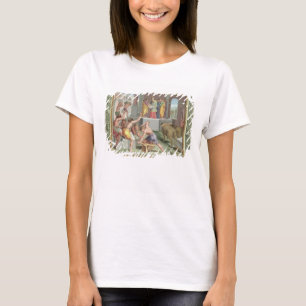 Camiseta Construindo o templo de Solomon, ilustração de