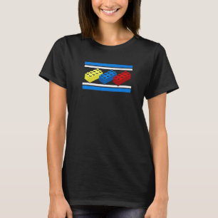 Camiseta Construindo Tijolos Bloqueia o ícone do Engenheiro