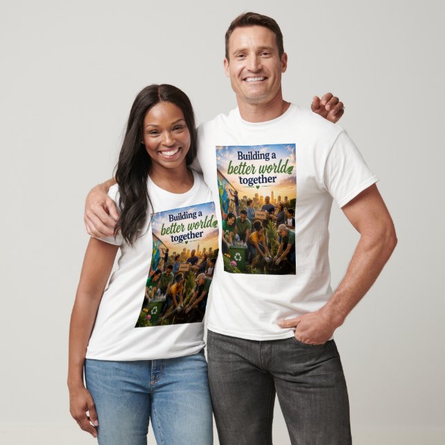 Camiseta Construindo um Mundo Melhor Juntos (Unissex)