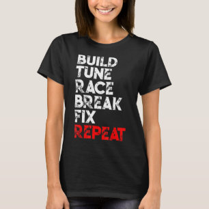 Camiseta Construir Carros Repetitivos de Correção de Raça d