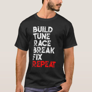 Camiseta Construir Carros Repetitivos de Correção de Raça d