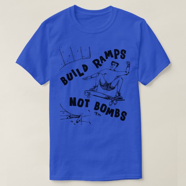 Camiseta Construir Ramps Não Bombas (Frente do Design)