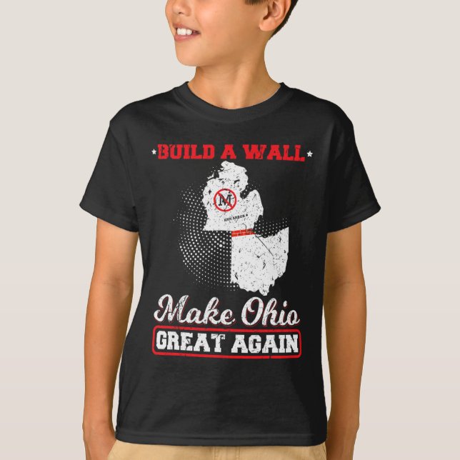 Camiseta Construir uma parede torna o excelente de ohio nov (Frente)
