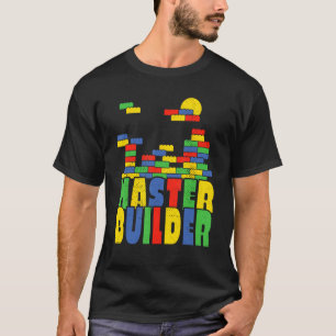 Camiseta Construtor de Blocos de Brick Construtor Mestre