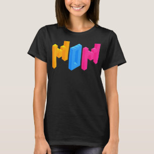 Camiseta Construtor de Blocos de Tijolos Mãe Construtor de