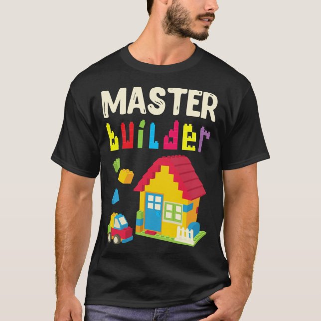 Camiseta Construtor de brinquedos arquiteto construtor pai (Frente)