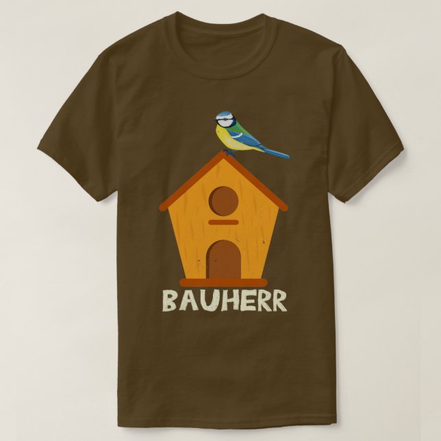 Camiseta Construtor de Casas de Pássaros (Frente do Design)