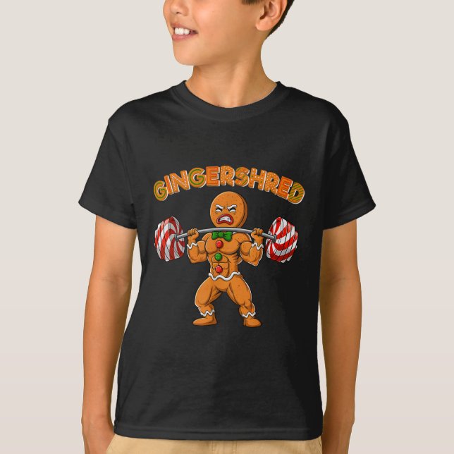 Camiseta Construtor De Corpo Gingershred Homens De Biscoito (Frente)