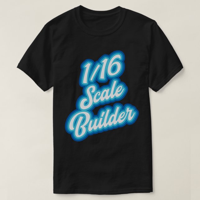 Camiseta Construtor de modelos 116 escalas 1 (Frente do Design)