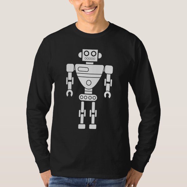 Camiseta Construtor de Robô Droid Engenheiro de Robótica Fi (Frente)