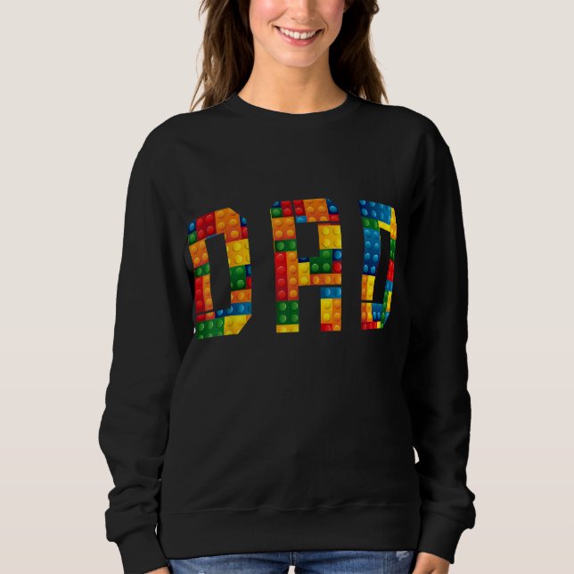 Camiseta Construtor de Tijolos do pai Blocos Funny Master B (Frente)