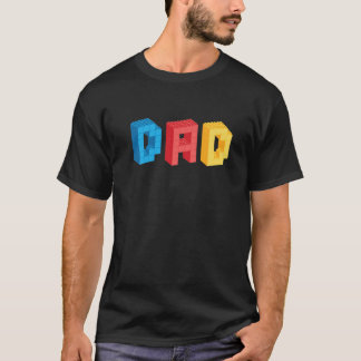 Camiseta Construtor de Tijolos do Pai Mens Construtor de Bl