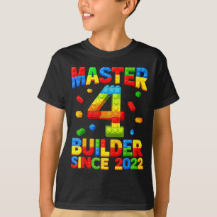 Camiseta Construtor mestre 4º aniversário 2022 4 anos de id