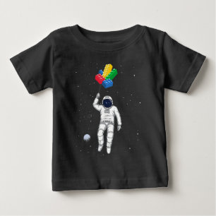 Camiseta Construtor Mestre Astronauta, Blocos de Construção