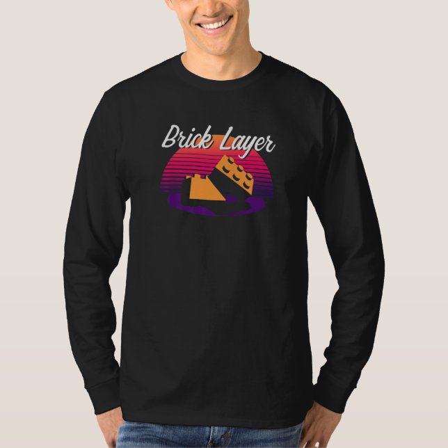 Camiseta Construtor Mestre de Blocos de Construção Grande d (Frente)