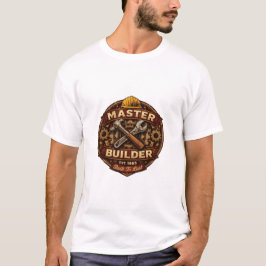 Camiseta Construtor Mestre Est 1965 Design de Logotipo de I