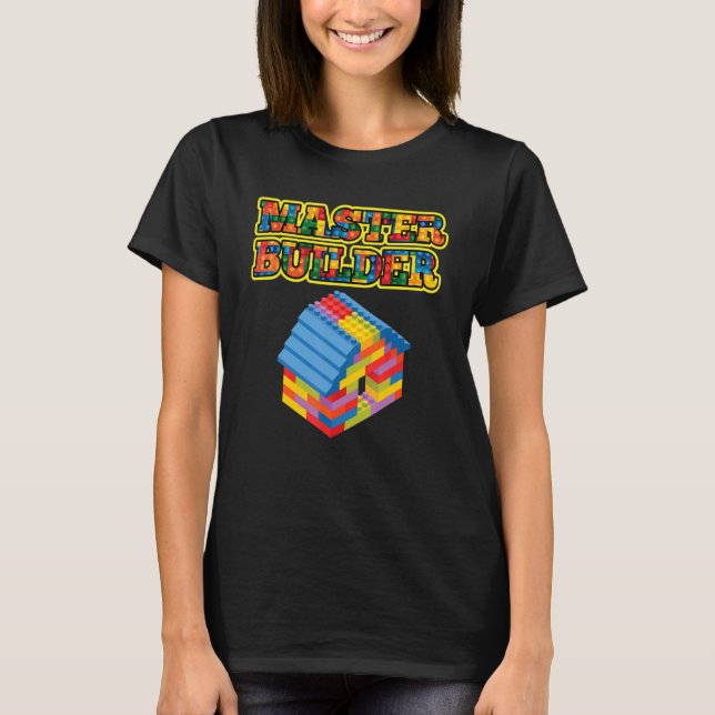 Camiseta Construtor mestre incrível Brick Builder (Frente)