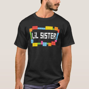 Camiseta Construtor principal Lil Sister Bricks Blocks Edif