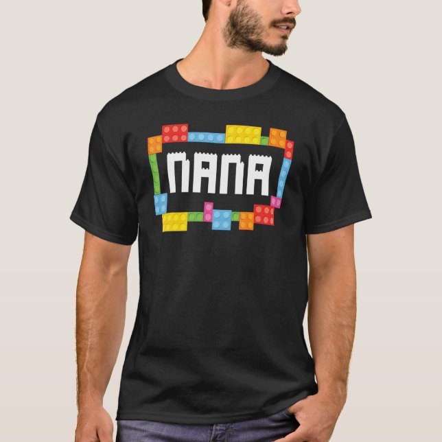 Camiseta Construtor principal Nana Bricks Blocks Building F (Frente)