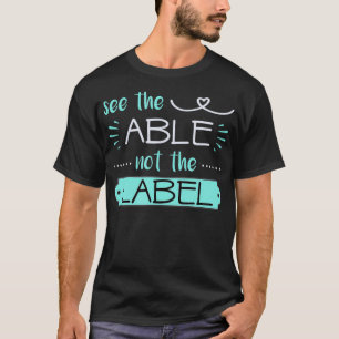 Camiseta Consulte Able Not Label Heart Support Special Ed A