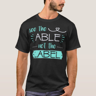 Camiseta Consulte Able Not Label Heart Support Special Ed A