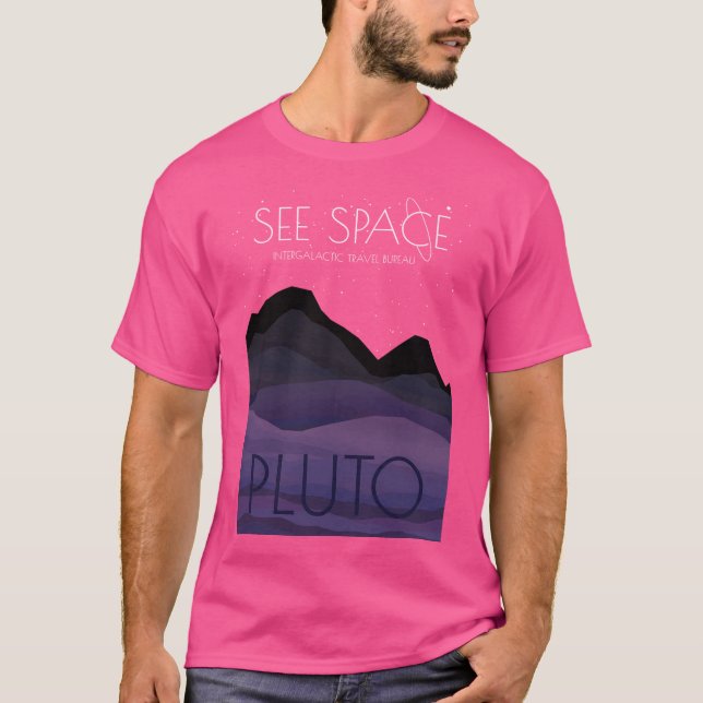 Camiseta Consulte Plutão de Espaço (Frente)
