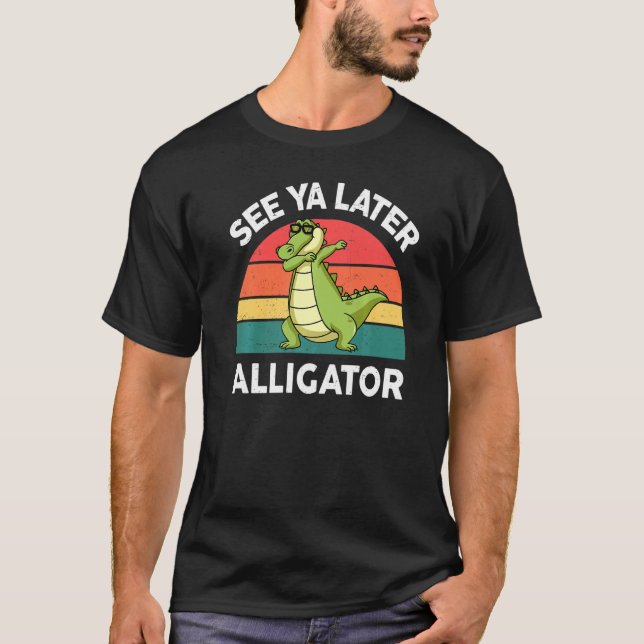 Camiseta Consulte Ya Posterior Alligator Animal Crocodile (Frente)
