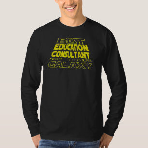 Camiseta Consultor de Educação Design de Fundo Espacial