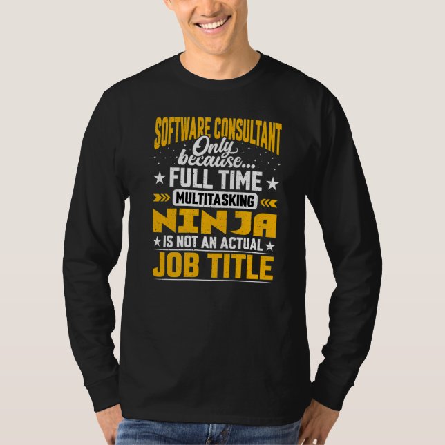 Camiseta Consultor de Software Trabalho Título Software Con (Frente)