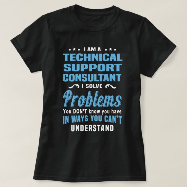 Camiseta Consultor de suporte técnico (Frente do Design)